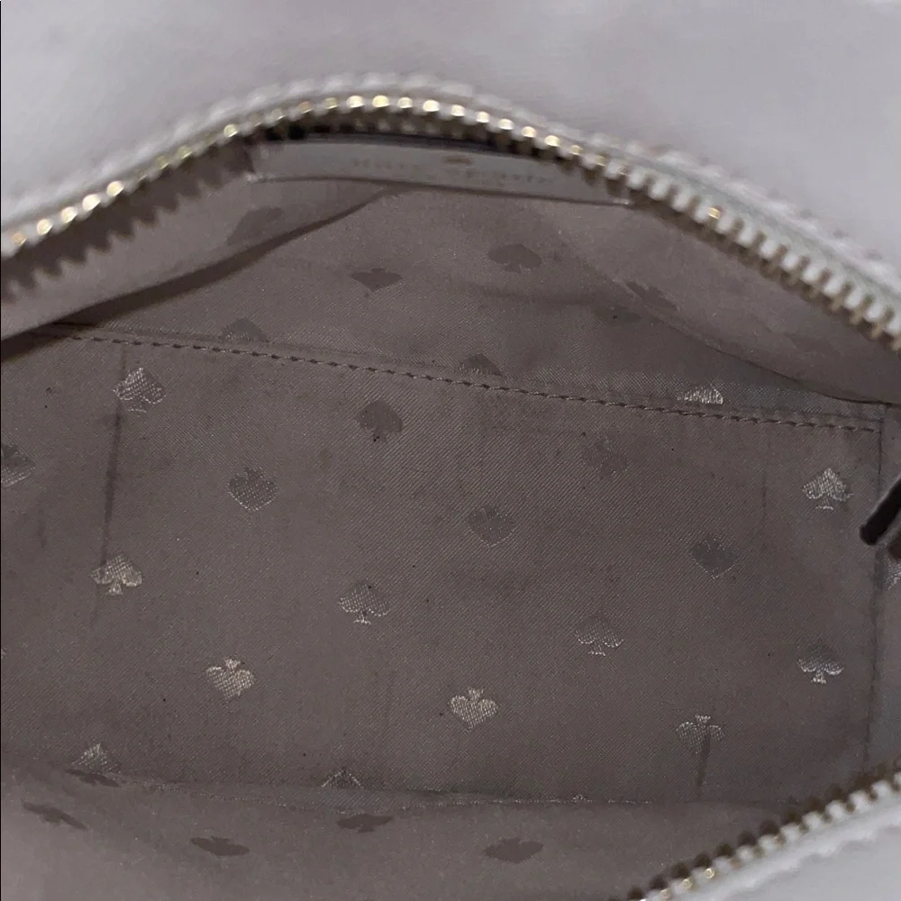 Kate Spade Stacie Tan and White Woven Satchel/Crossbody 9”H x 11”W NWT🌸🌼 - Picture 14 of 15